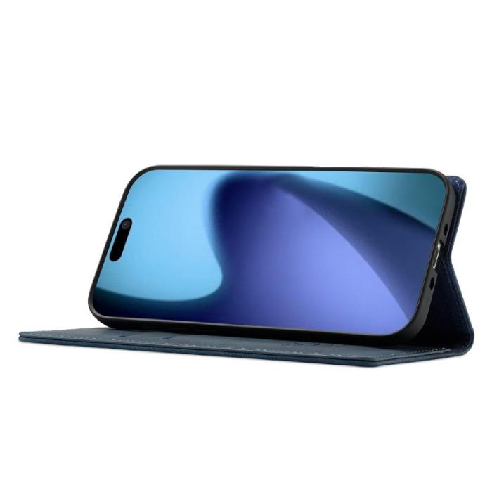 LC.imeeke - LC.IMEEKE iPhone Air Fodral Wallet Mikrofiberläder - Blå