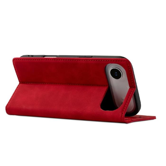 LC.imeeke - LC.IMEEKE iPhone Air Fodral Wallet Mikrofiberläder - Röd