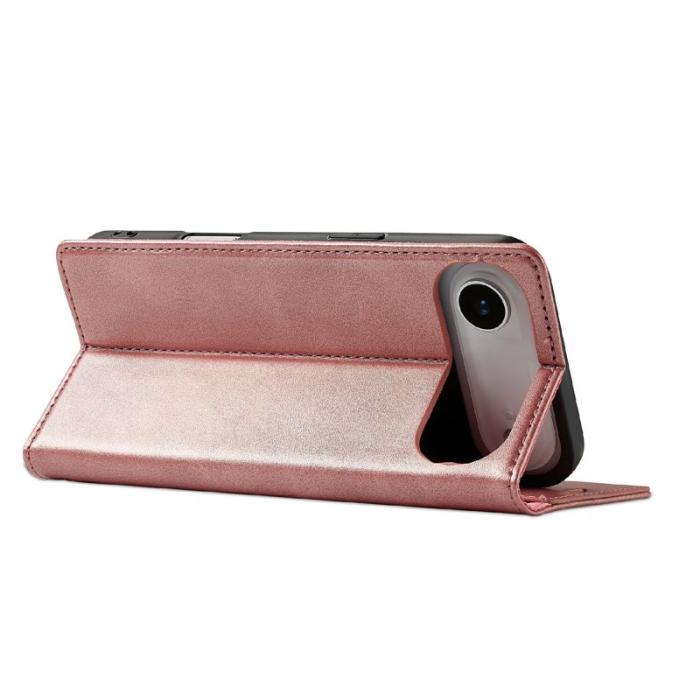 LC.imeeke - LC.IMEEKE iPhone Air Fodral Wallet Mikrofiberläder - Roséguld