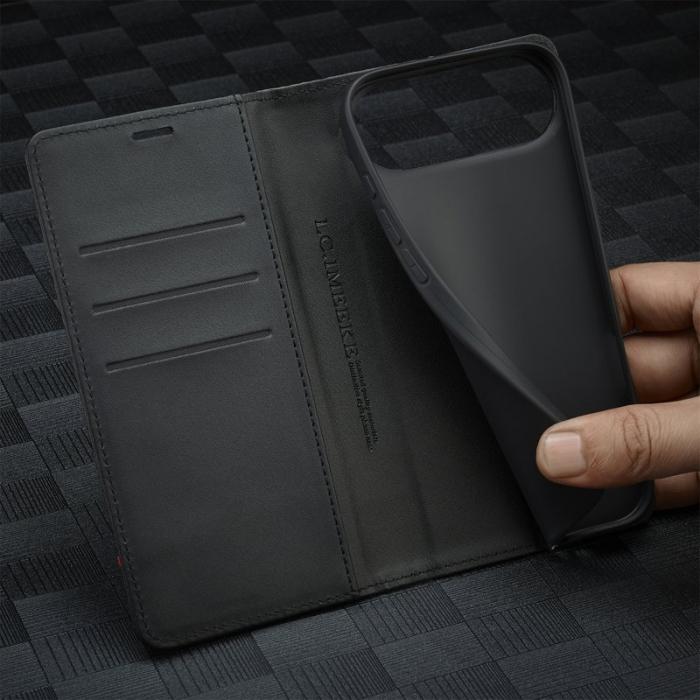 LC.imeeke - LC.IMEEKE iPhone Air Wallet Fodral Äkta läder - Vit