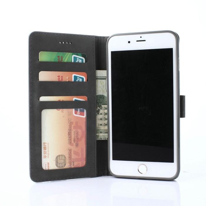 LC.imeeke - LC.IMEEKE iPhone SE (2020)/SE (2022)/8/7 Fodral PU Läder - Grå