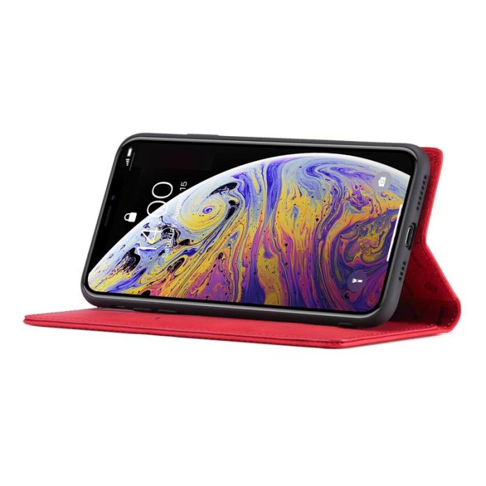 LC.imeeke - LC.IMEEKE iPhone X/XS Skal Äkta läder - Röd