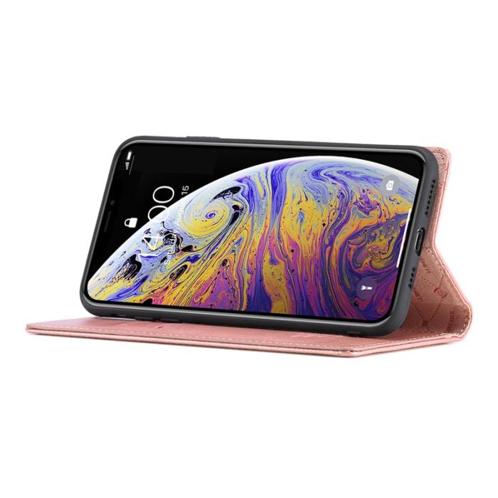 LC.imeeke - LC.IMEEKE iPhone X/XS Skal Äkta Läder - Rose Gold