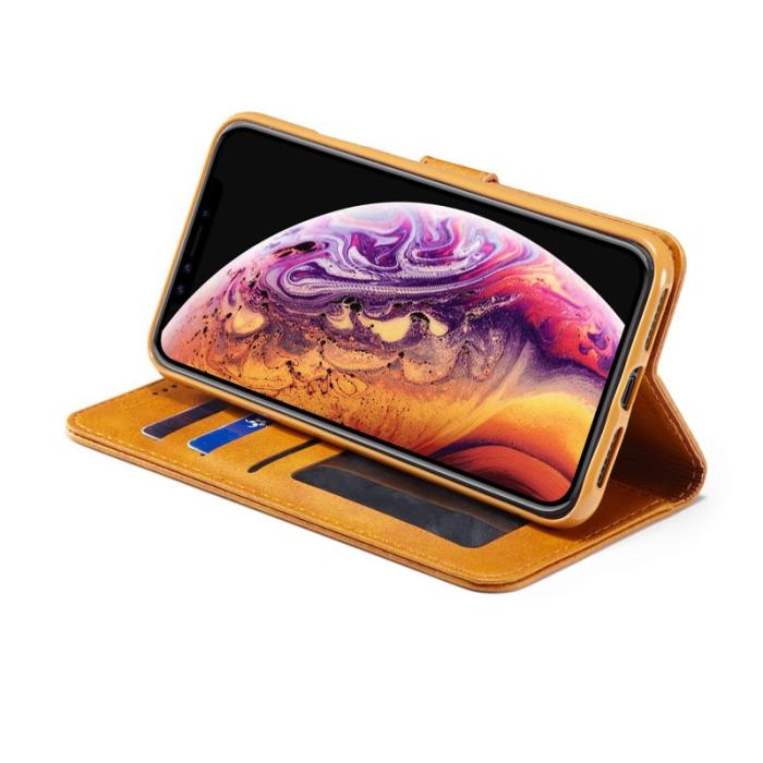 LC.imeeke - LC.IMEEKE iPhone XR Fodral i Äkta läder - Brun