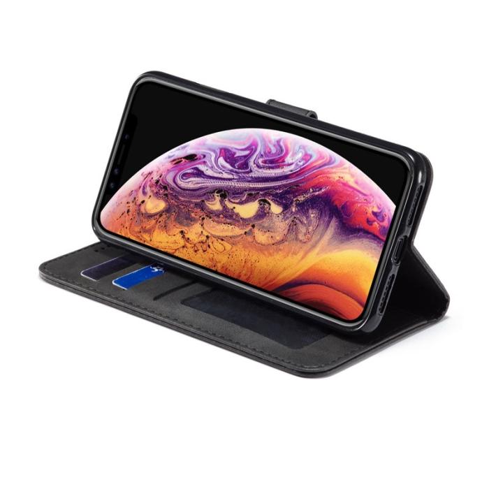 LC.imeeke - LC.IMEEKE iPhone XR Fodral i Äkta läder - Svart