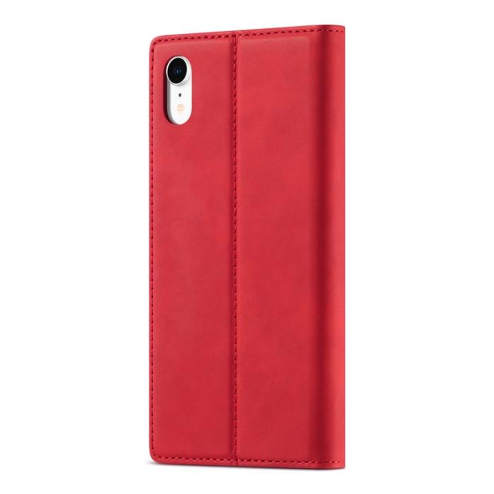 LC.imeeke - LC.IMEEKE iPhone XR Skal i TPU och PU Läder - Röd