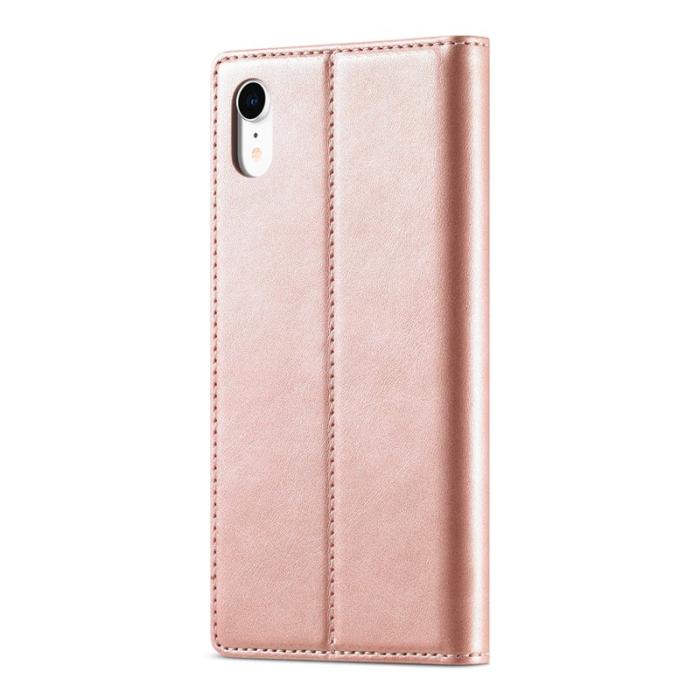 LC.imeeke - LC.IMEEKE iPhone XR Skal i TPU och PU Läder - Roséguld