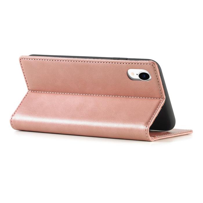 LC.imeeke - LC.IMEEKE iPhone XR Skal i TPU och PU Läder - Roséguld