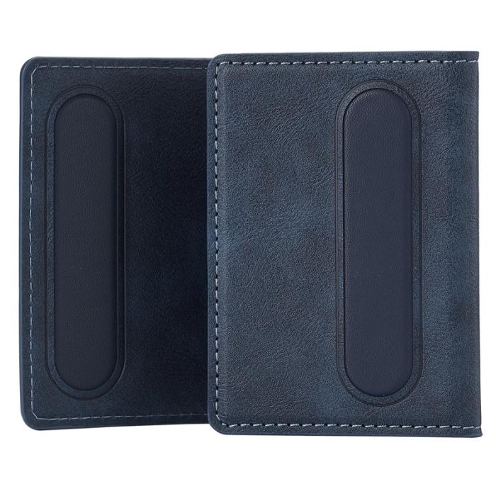 LC.imeeke - LC.IMEEKE Kickstand Fodral i PU Läder - RFID Skydd - Blå