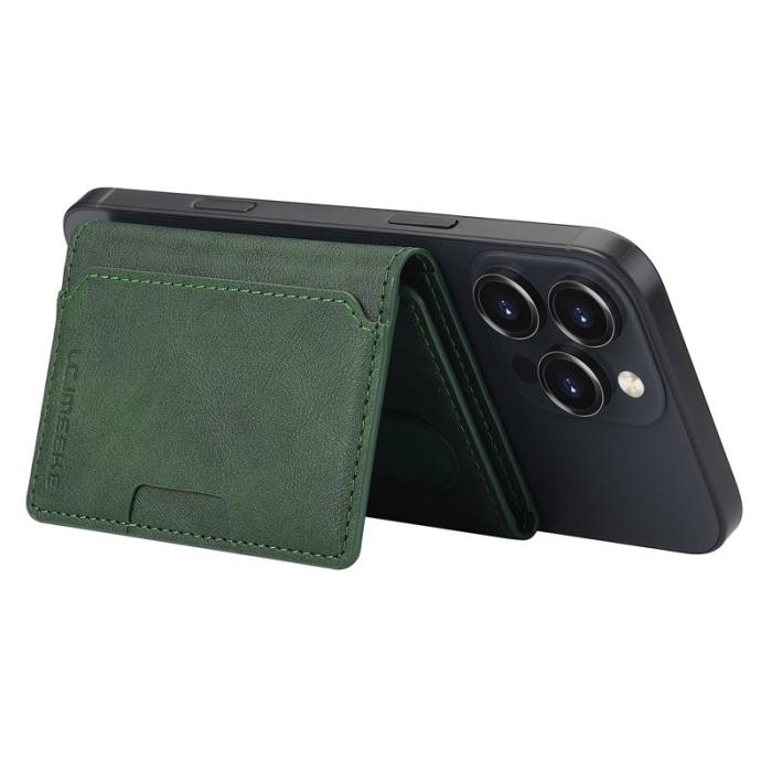 LC.imeeke - LC.IMEEKE Kickstand Fodral i PU Läder - RFID Skydd - Grön