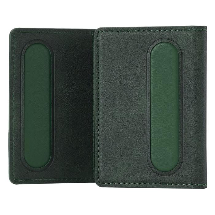 LC.imeeke - LC.IMEEKE Kickstand Fodral i PU Läder - RFID Skydd - Grön