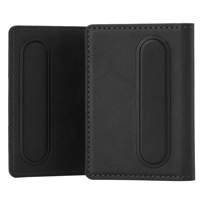 LC.imeeke - LC.IMEEKE Kickstand Fodral i PU Läder - RFID Skydd - Svart