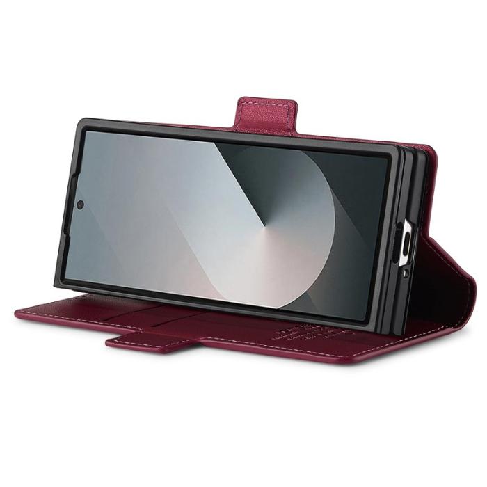 LC.imeeke - LC.IMEEKE L1 för Samsung Galaxy Z Fold5 Fodral Äkta läder - Röd