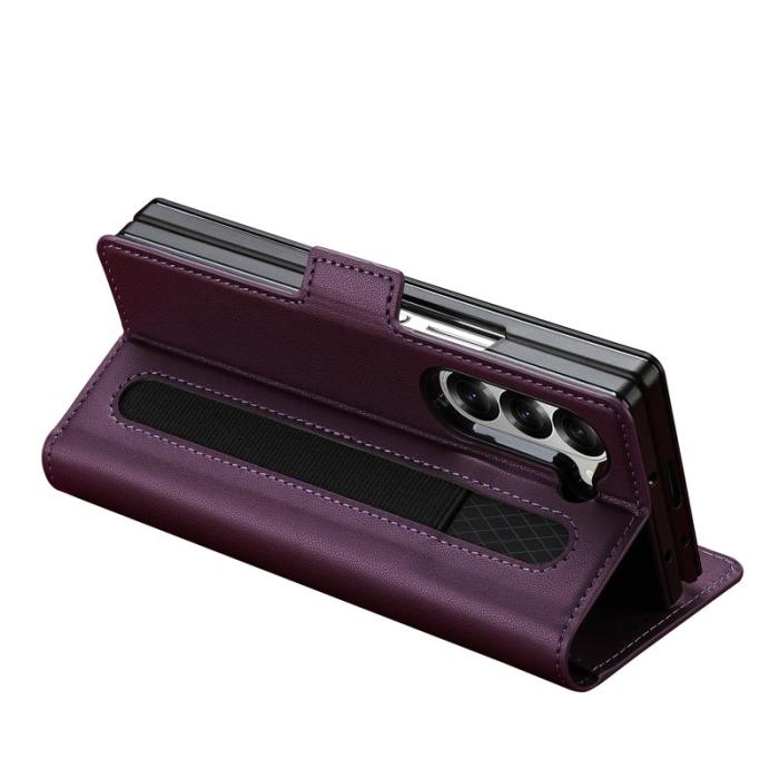 LC.imeeke - LC.IMEEKE L1 Fodral för Samsung Galaxy Z Fold5 PU Läder - Lila