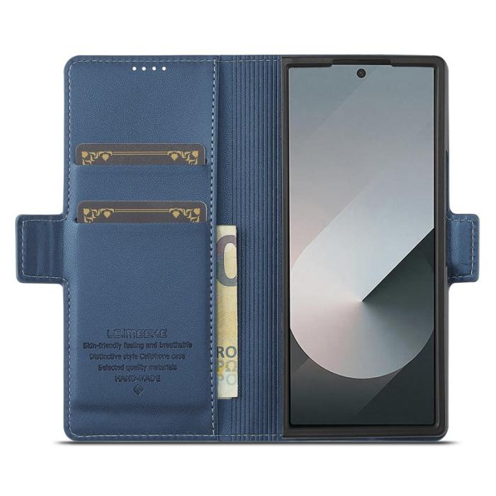 LC.imeeke - LC.IMEEKE L1 Samsung Galaxy Z Fold6 Plånboksfodral Konstläder - Blå
