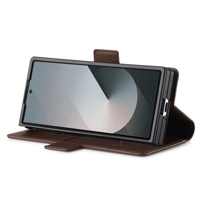 LC.imeeke - LC.IMEEKE L1 Samsung Galaxy Z Fold6 Plånboksfodral Konstläder - Brun