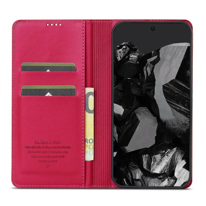 LC.imeeke - LC.IMEEKE L1 Series för Google Pixel 9 Pro Fodral PU Läder - Röd