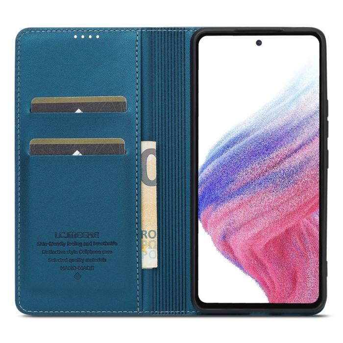 LC.imeeke - LC.IMEEKE L1 Series Fodral PU Läder - Blå för Samsung Galaxy A52s 5G