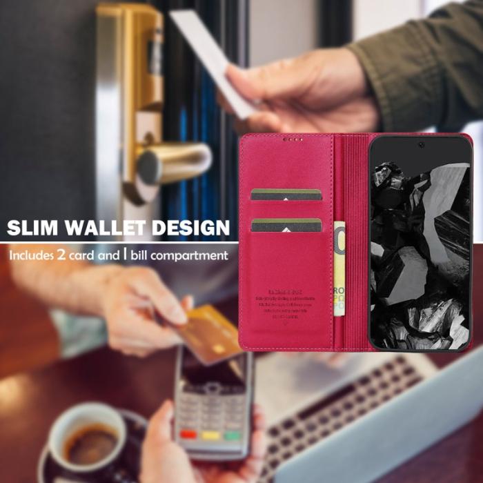 LC.imeeke - LC.IMEEKE L1 Series Fodral PU Läder - Röd för Google Pixel 10 Pro