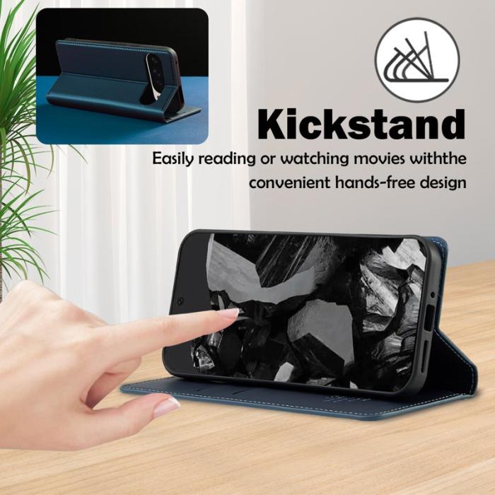 LC.imeeke - LC.IMEEKE L1 Series Google Pixel 10 Pro XL Fodral - PU Läder - Blå