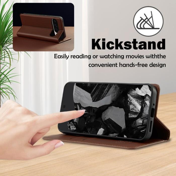 LC.imeeke - LC.IMEEKE L1 Series Google Pixel 10 Pro XL Fodral PU Läder - Brun