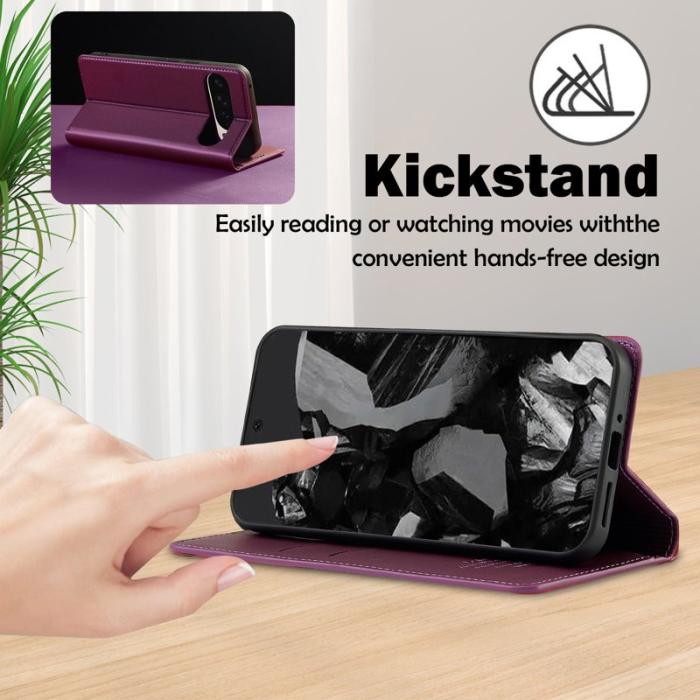 LC.imeeke - LC.IMEEKE L1 Series Google Pixel 10 Pro XL Fodral PU Läder - Lila