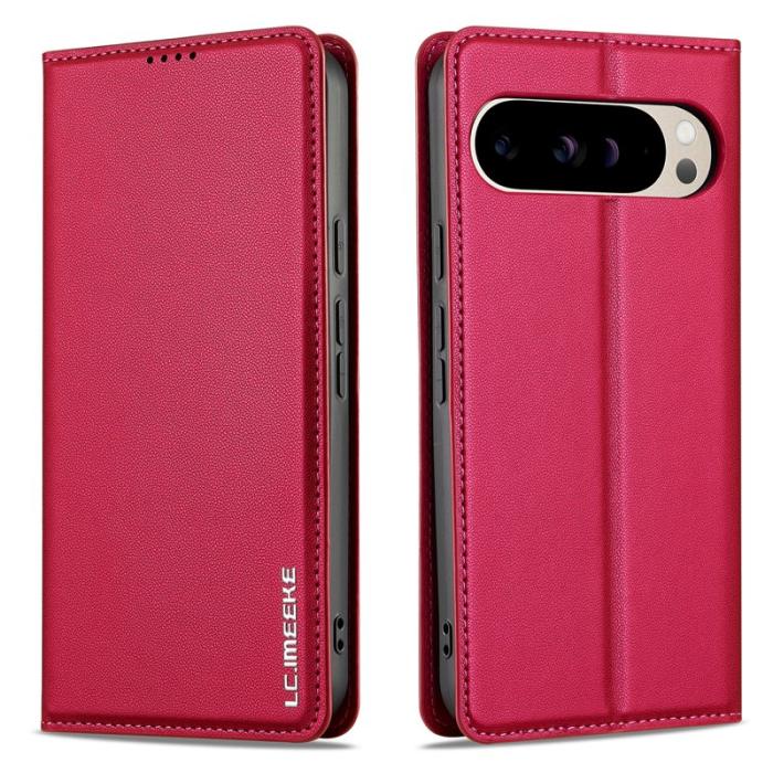 LC.imeeke - LC.IMEEKE L1 Series Google Pixel 10 Pro XL Fodral PU Läder - Röd