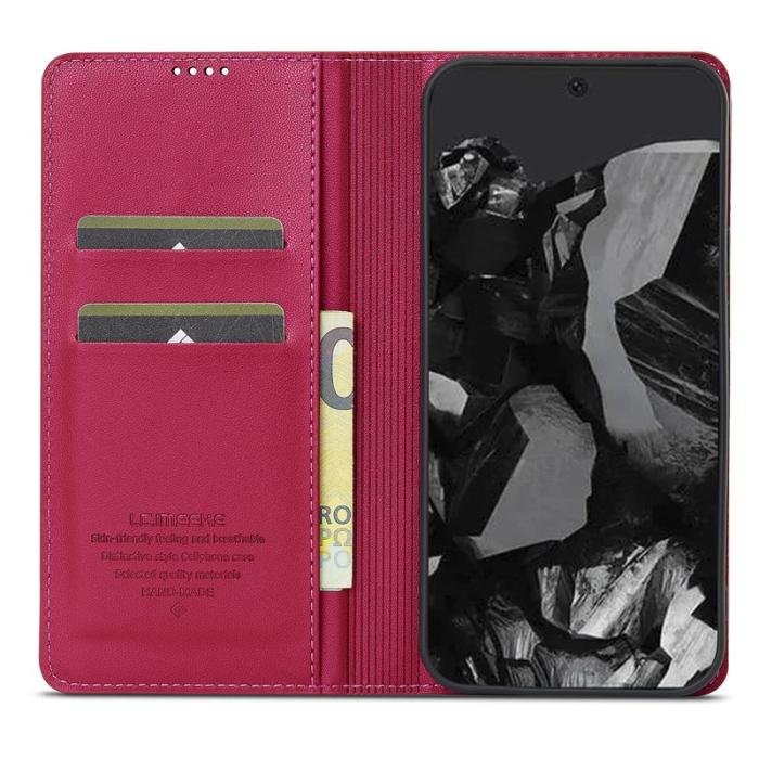 LC.imeeke - LC.IMEEKE L1 Series Google Pixel 10 Pro XL Fodral PU Läder - Röd