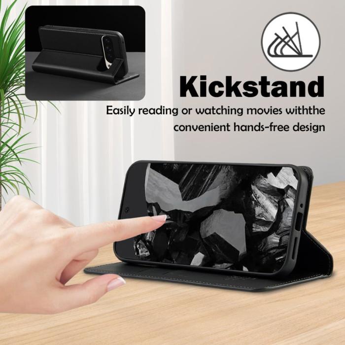 LC.imeeke - LC.IMEEKE L1 Series Google Pixel 10 Pro XL Fodral PU Läder - Svart