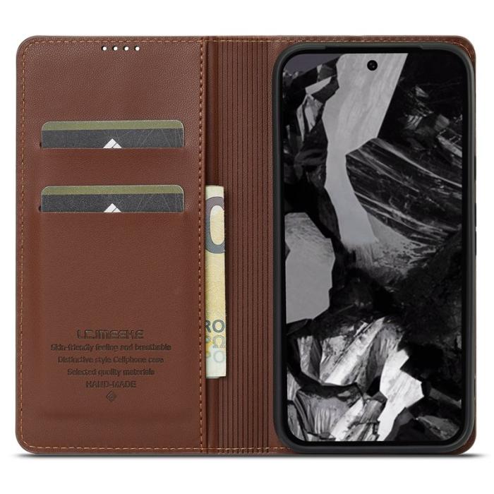 LC.imeeke - LC.IMEEKE L1 Series Google Pixel 8 Plånboksfodral Konstläder - Brun