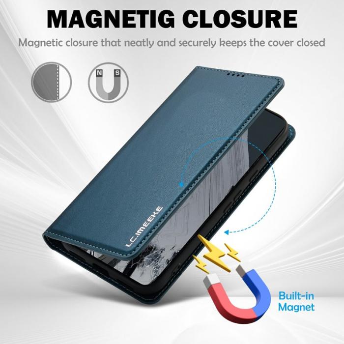 LC.imeeke - LC.IMEEKE L1 Series Google Pixel 8 Pro Fodral PU Läder - Blå