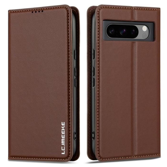 LC.imeeke - LC.IMEEKE L1 Series Google Pixel 8 Pro Fodral PU Läder - Brun