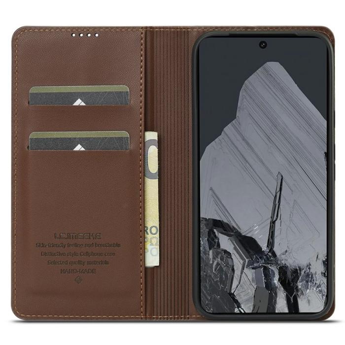 LC.imeeke - LC.IMEEKE L1 Series Google Pixel 8 Pro Fodral PU Läder - Brun