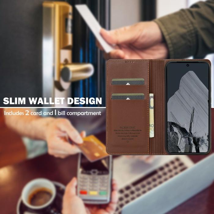 LC.imeeke - LC.IMEEKE L1 Series Google Pixel 8 Pro Fodral PU Läder - Brun