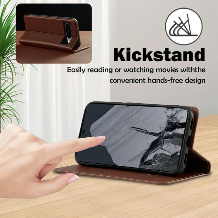 LC.imeeke - LC.IMEEKE L1 Series Google Pixel 8 Pro Fodral PU Läder - Brun