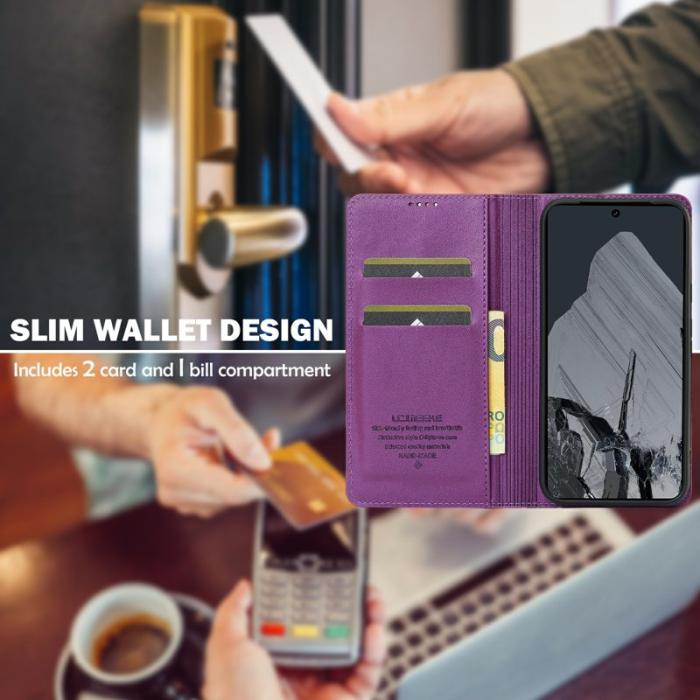 LC.imeeke - LC.IMEEKE L1 Series Google Pixel 8 Pro Fodral PU Läder - Lila