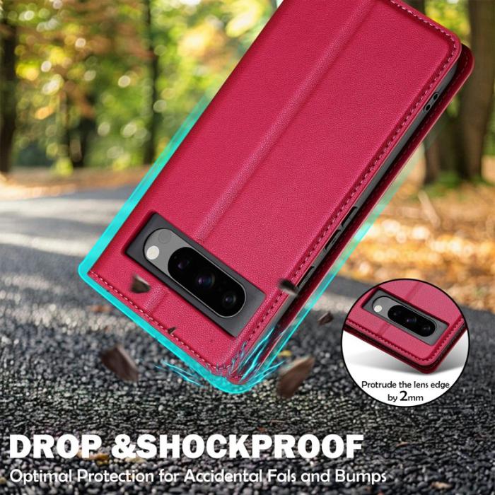 LC.imeeke - LC.IMEEKE L1 Series Google Pixel 8 Pro Fodral PU Läder - Röd