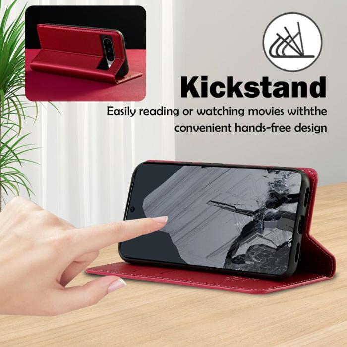 LC.imeeke - LC.IMEEKE L1 Series Google Pixel 8 Pro Fodral PU Läder - Röd