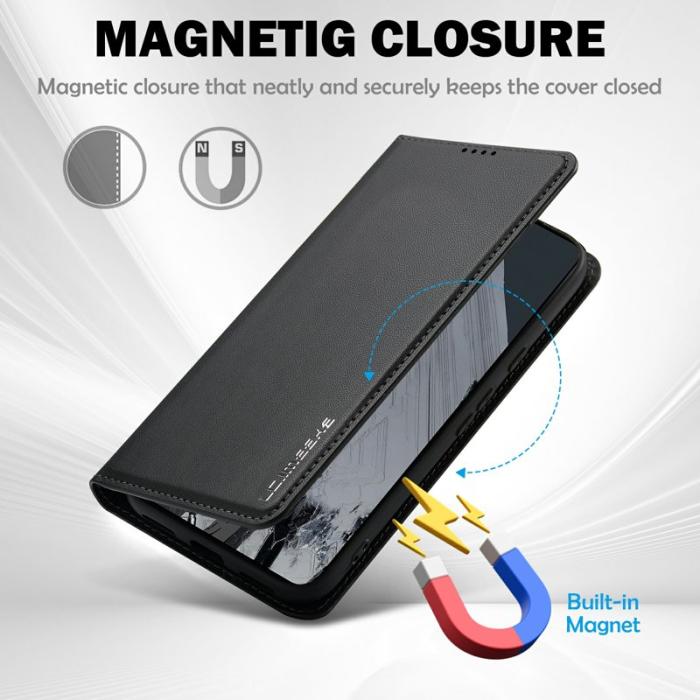 LC.imeeke - LC.IMEEKE L1 Series Google Pixel 8 Pro Fodral PU Läder - Svart