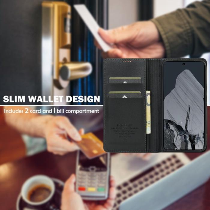 LC.imeeke - LC.IMEEKE L1 Series Google Pixel 8 Pro Fodral PU Läder - Svart