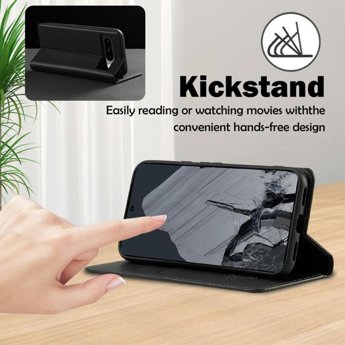 LC.imeeke - LC.IMEEKE L1 Series Google Pixel 8 Pro Fodral PU Läder - Svart