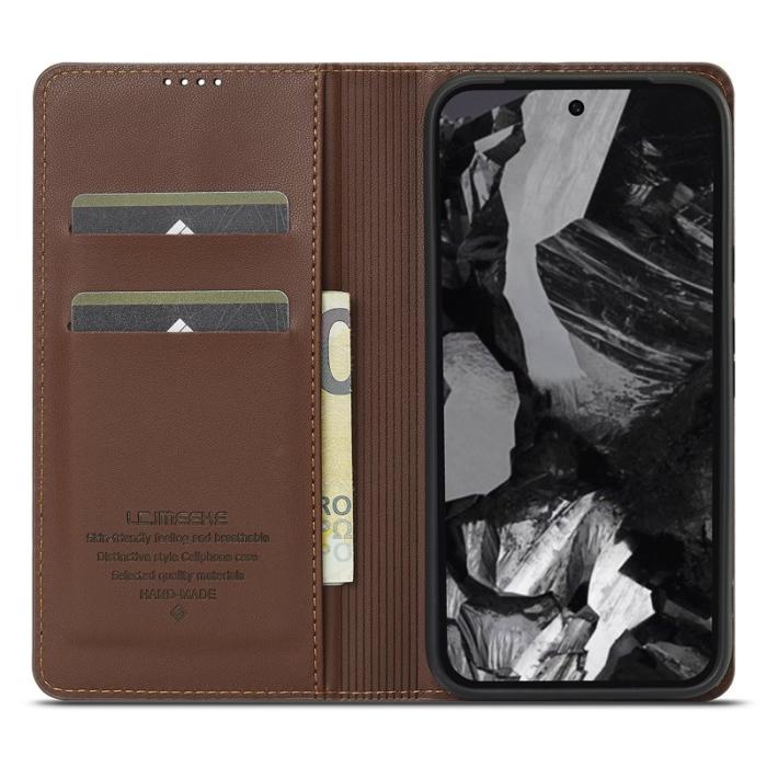 LC.imeeke - LC.IMEEKE L1 Series Google Pixel 8a Fodral PU Läder - Brun