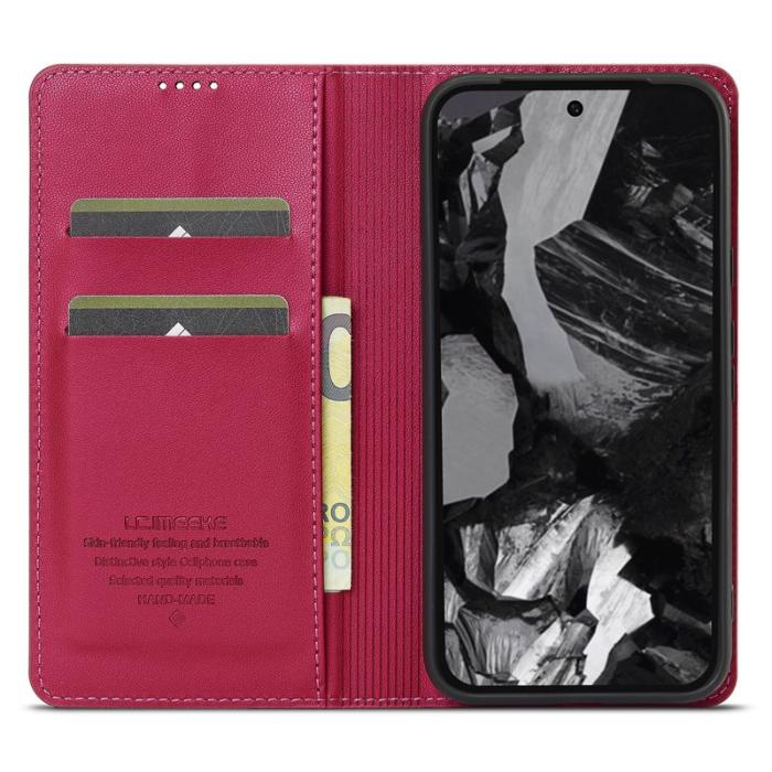 LC.imeeke - LC.IMEEKE L1 Series Google Pixel 8a Fodral PU Läder - Röd