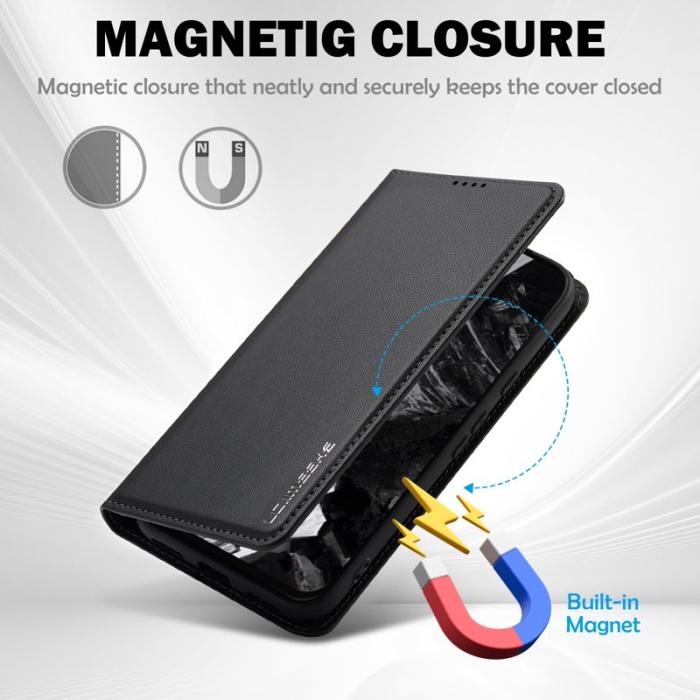 LC.imeeke - LC.IMEEKE L1 Series Google Pixel 8a Fodral PU Läder - Svart