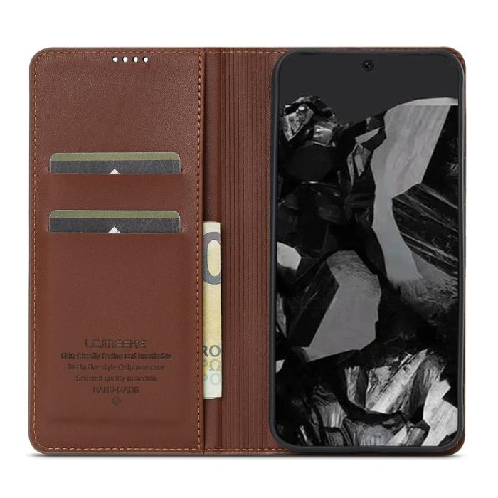 LC.imeeke - LC.IMEEKE L1 Series Google Pixel 9 Pro XL Fodral PU Läder - Brun