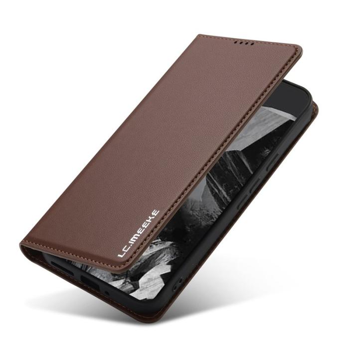 LC.imeeke - LC.IMEEKE L1 Series Google Pixel 9 Pro XL Fodral PU Läder - Brun