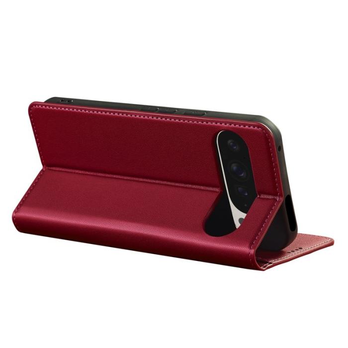 LC.imeeke - LC.IMEEKE L1 Series Google Pixel 9 Pro XL Fodral PU Läder - Röd