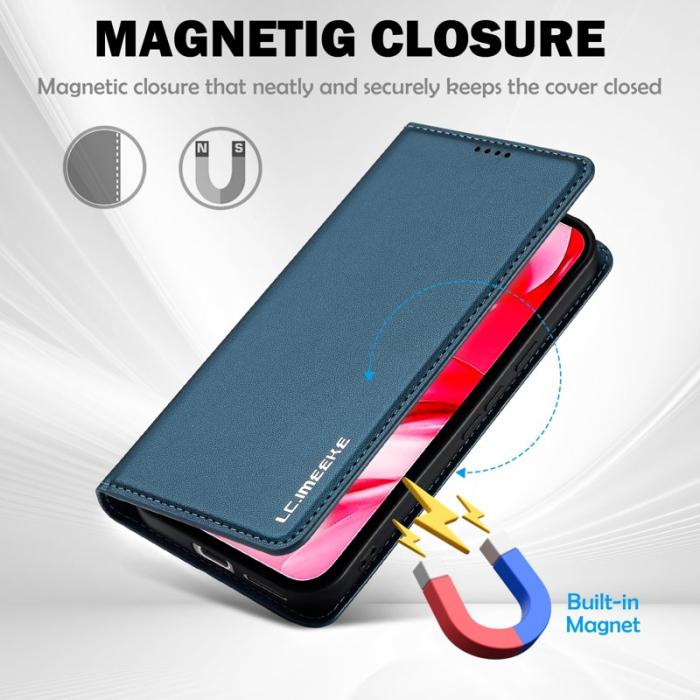 LC.imeeke - LC.IMEEKE L1 Series Google Pixel 9a Fodral PU Läder - Blå