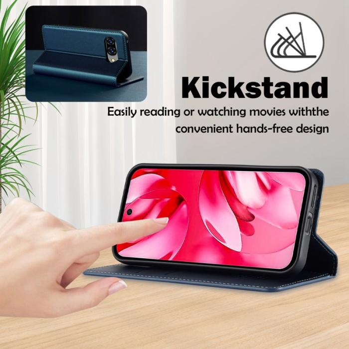 LC.imeeke - LC.IMEEKE L1 Series Google Pixel 9a Fodral PU Läder - Blå