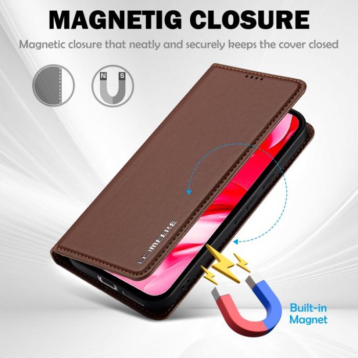 LC.imeeke - LC.IMEEKE L1 Series Google Pixel 9a Fodral PU Läder - Brun